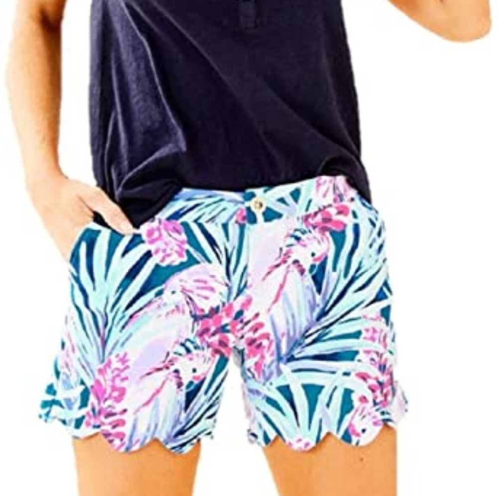 Nwt Lilly Pulitzer Buttercup Knit Shorts Scallop 2
